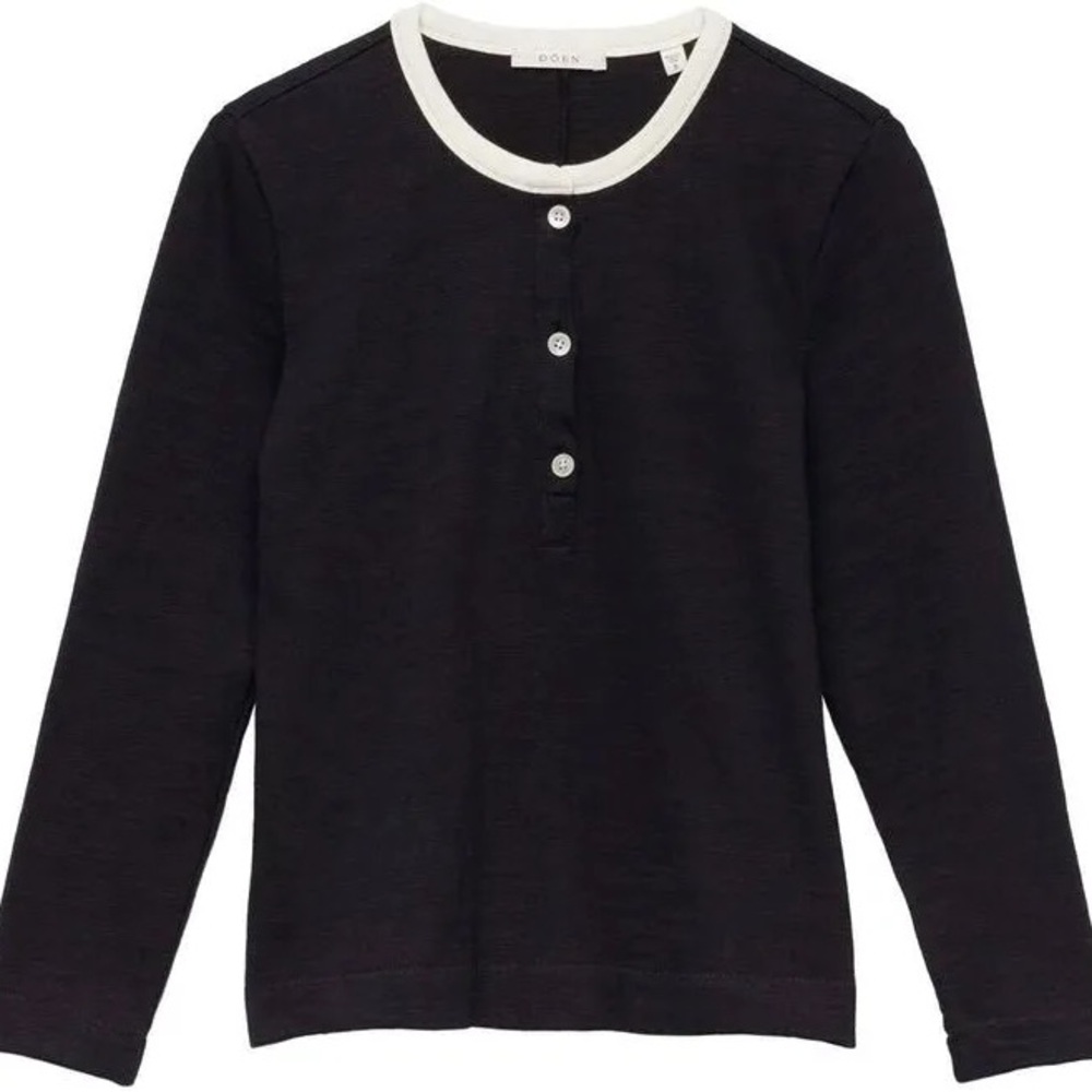 Doen Clover Tee XS in Black and White